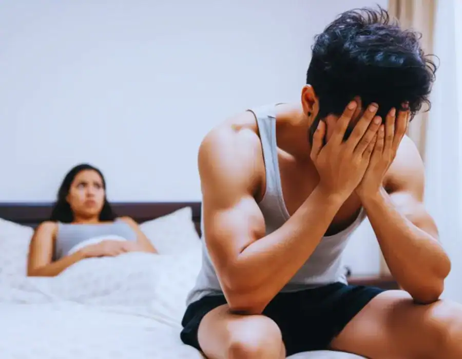 Image of upset man in need of erectile dysfunction treatment Stoke